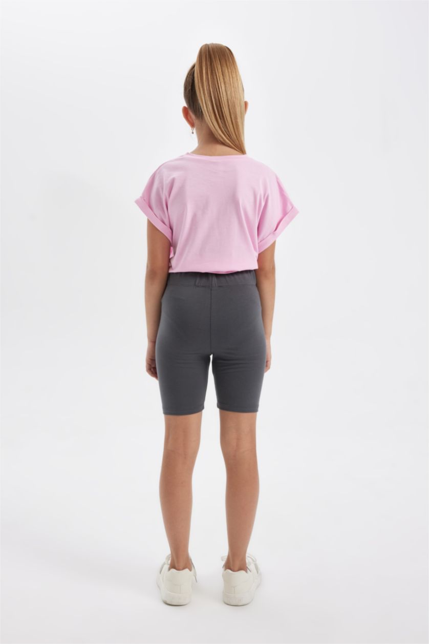 FILLES Rose Clair Ensemble de T-shirt imprimé à manches courtes et Leggings pour Fille
