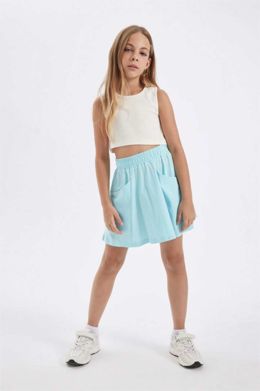 Girls & Teens Ecru Girl T-Shirt Skirt 2 Piece Set