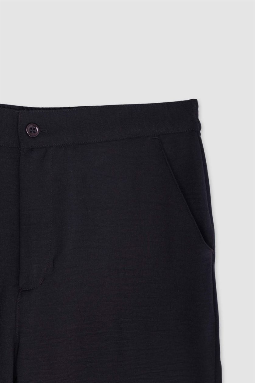 WOMAN Black Harem Woven Trousers