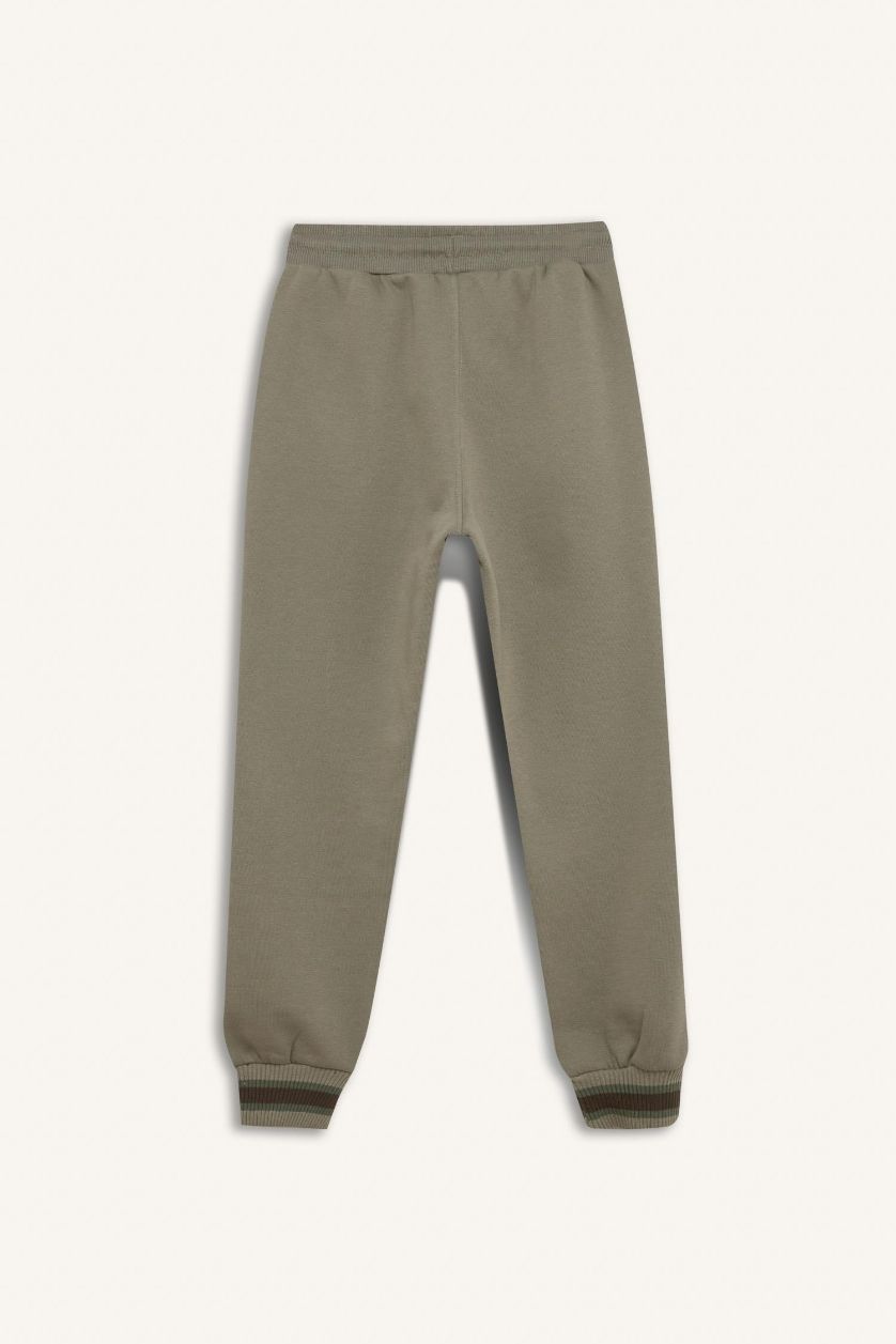 أولادي كاكي فاتح بنطلون سويت بانتس اولادي جوجر قصة عادية ورجل مطاطي