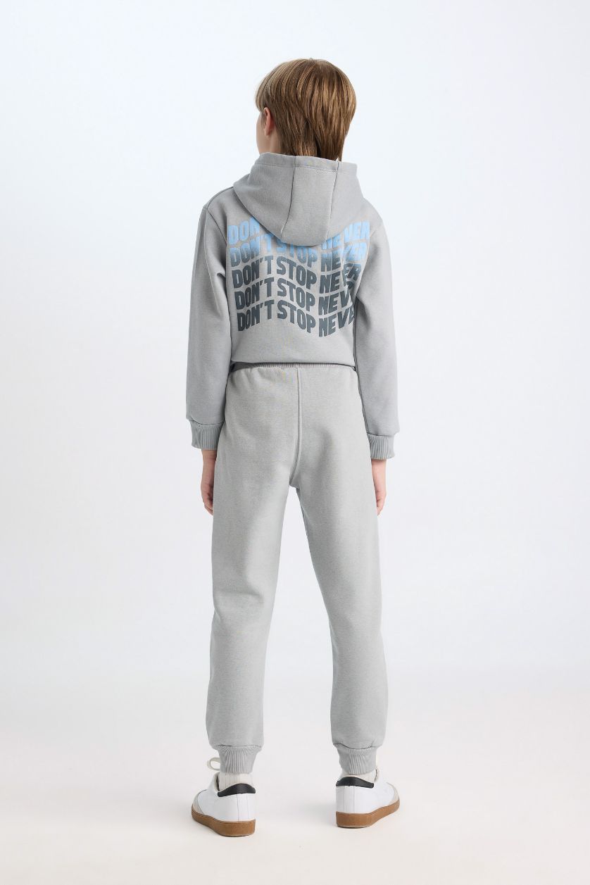 GARÇONS Gris Clair Pantalon Sweatpants imprimé à coupe régulière et taille élastique pour Garçon