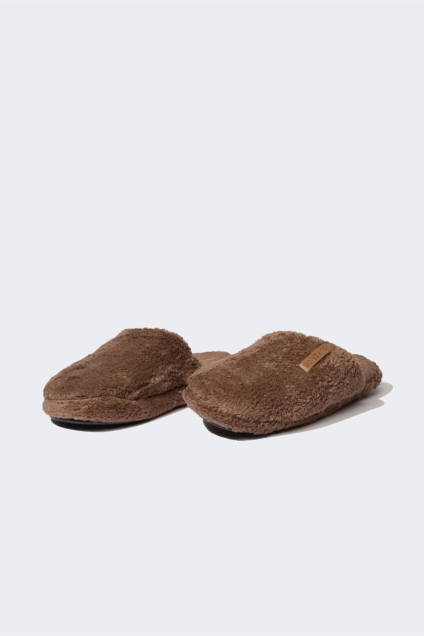 رجال فيزوني بنطوفة بيت للرجال فرو شتوية بكعب مسطح