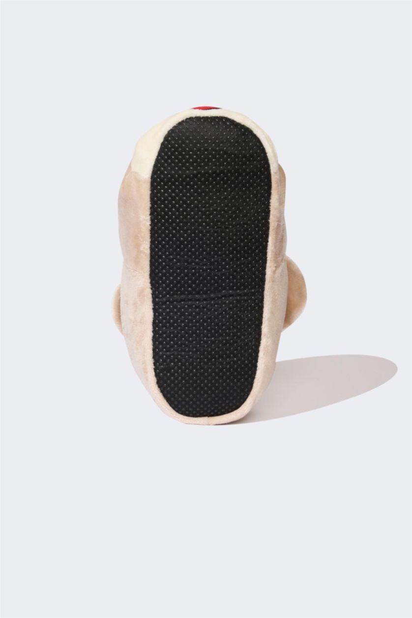 HOMME Beige Pantoufles à semelle plate pour homme