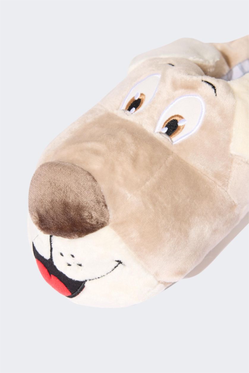 HOMME Beige Pantoufles à semelle plate pour homme