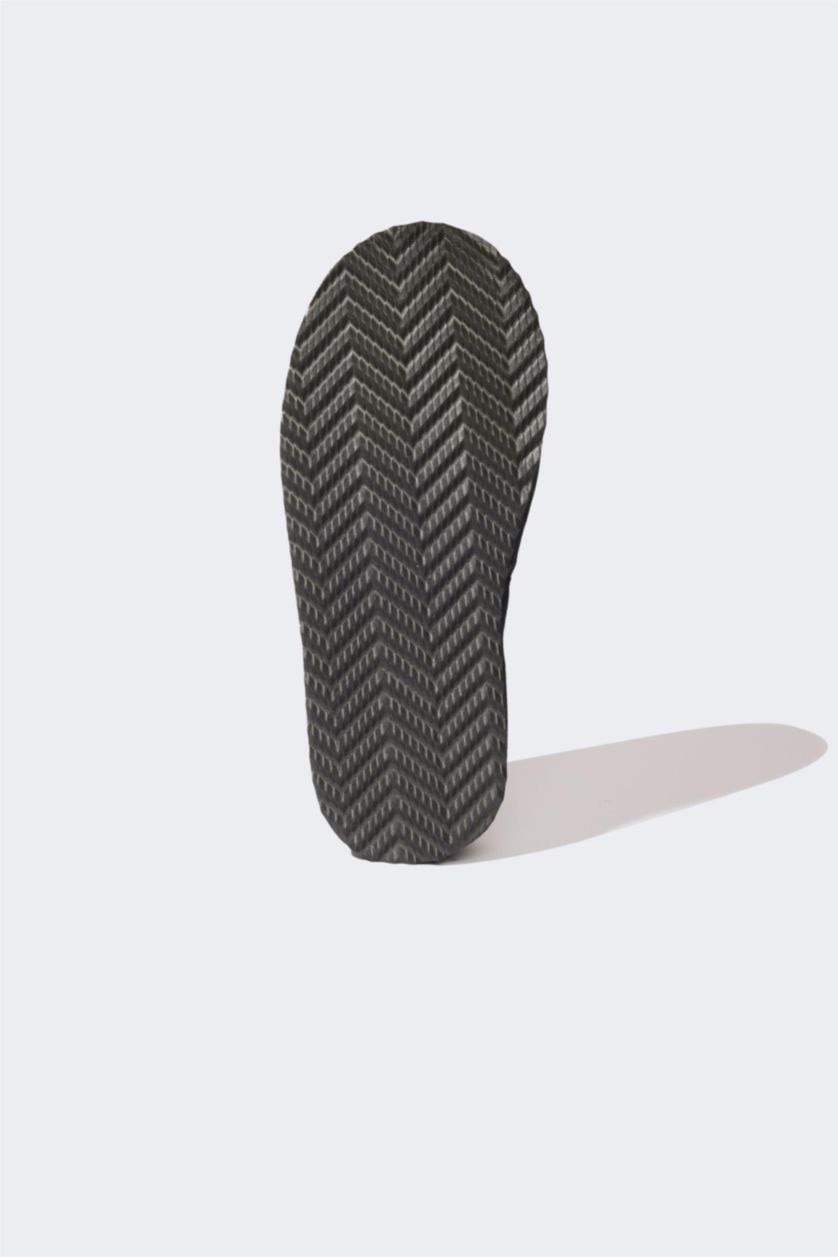 HOMME Noir Pantoufles à semelle plate pour homme