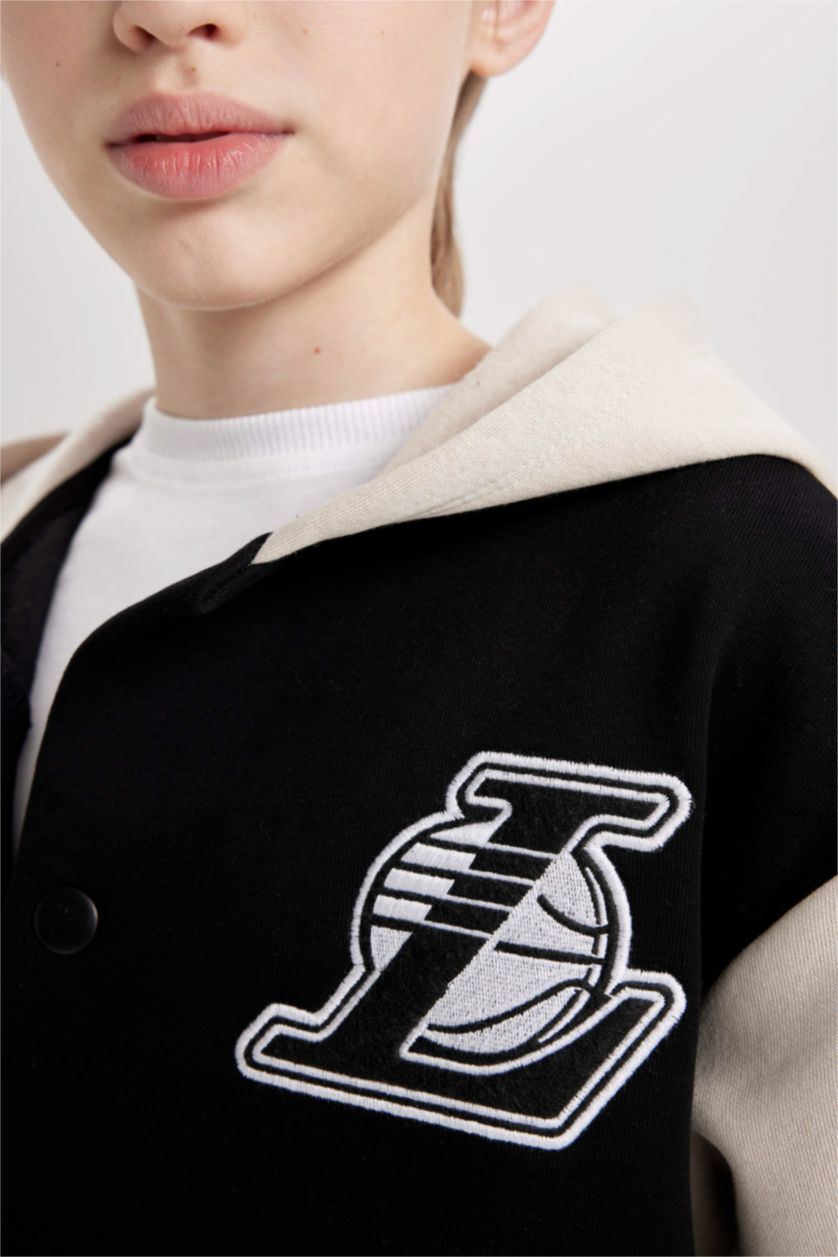 Erkek Çocuk - Genç Erkek Siyah Erkek Çocuk NBA Current Teams Kapüşonlu Çıtçıtlı Hırka