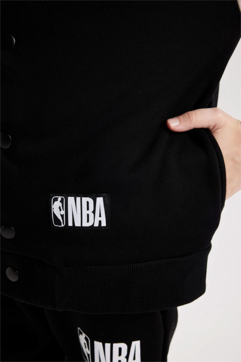 Erkek Çocuk - Genç Erkek Siyah Erkek Çocuk NBA Current Teams Kapüşonlu Çıtçıtlı Hırka