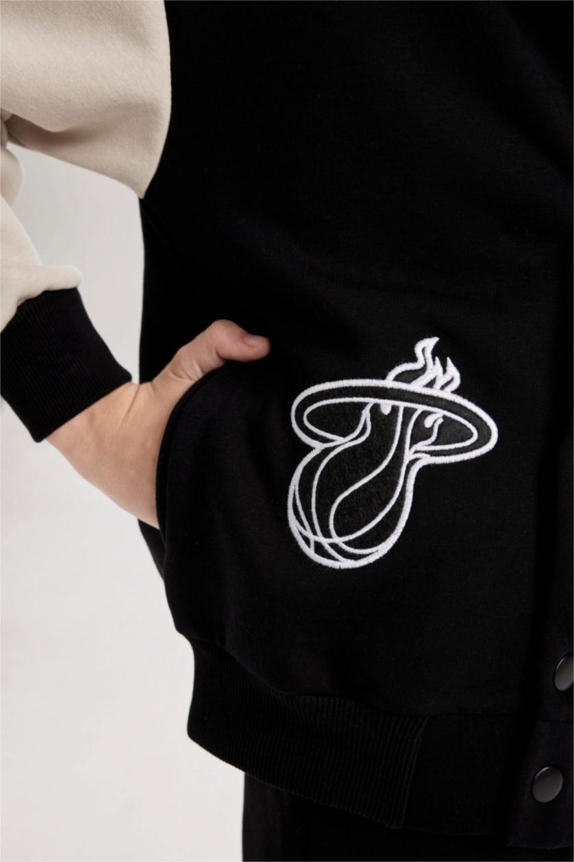 Erkek Çocuk - Genç Erkek Siyah Erkek Çocuk NBA Current Teams Kapüşonlu Çıtçıtlı Hırka