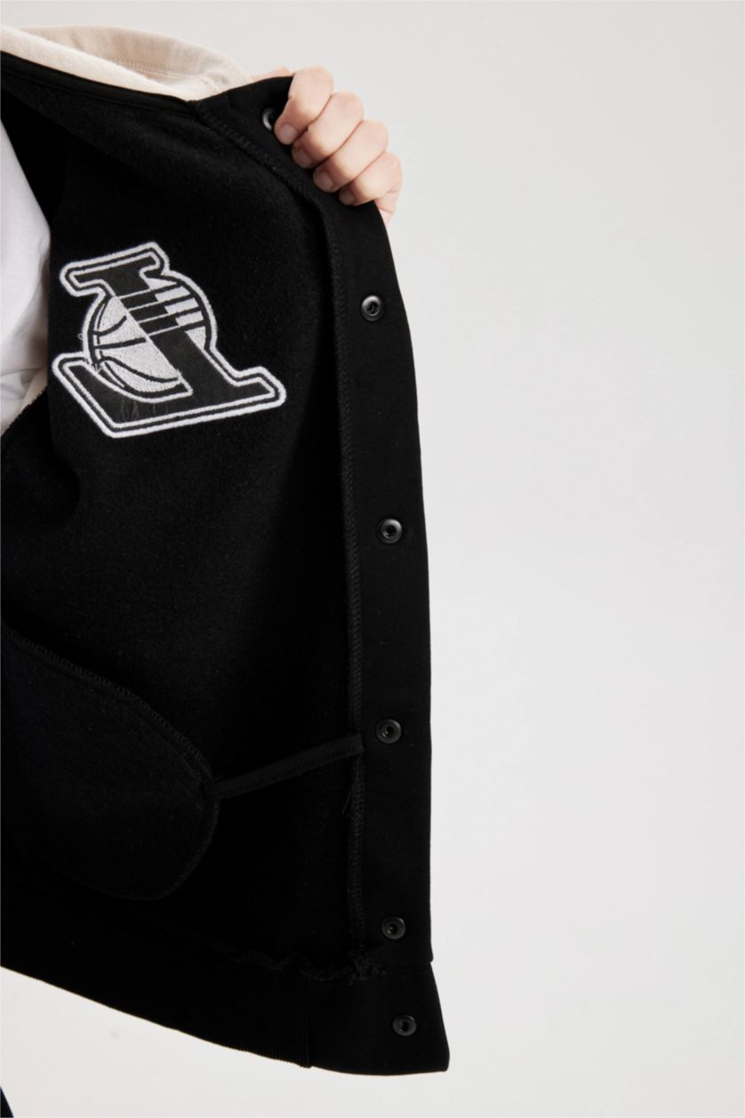 Erkek Çocuk - Genç Erkek Siyah Erkek Çocuk NBA Current Teams Kapüşonlu Çıtçıtlı Hırka