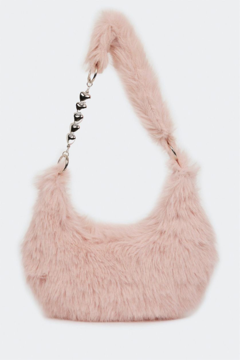 Pink Woman Plush Shoulder bag 3164354 | DeFacto