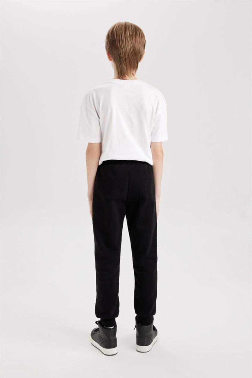 Erkek Çocuk - Genç Erkek Siyah Erkek Çocuk NBA Current Teams Beli Paçası Lastikli Cepli Jogger Eşofman Altı