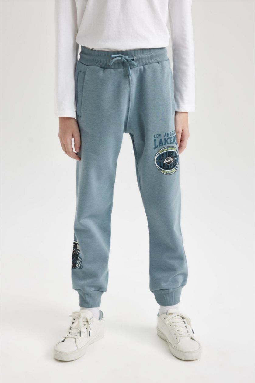 BOYS & TEENS Blue Boy NBA Los Angeles Lakers Elastic Waist Leg Jogger Sweatpants