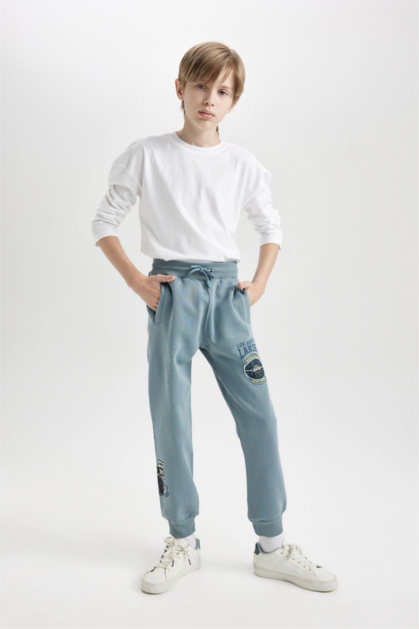 BOYS & TEENS Blue Boy NBA Los Angeles Lakers Elastic Waist Leg Jogger Sweatpants