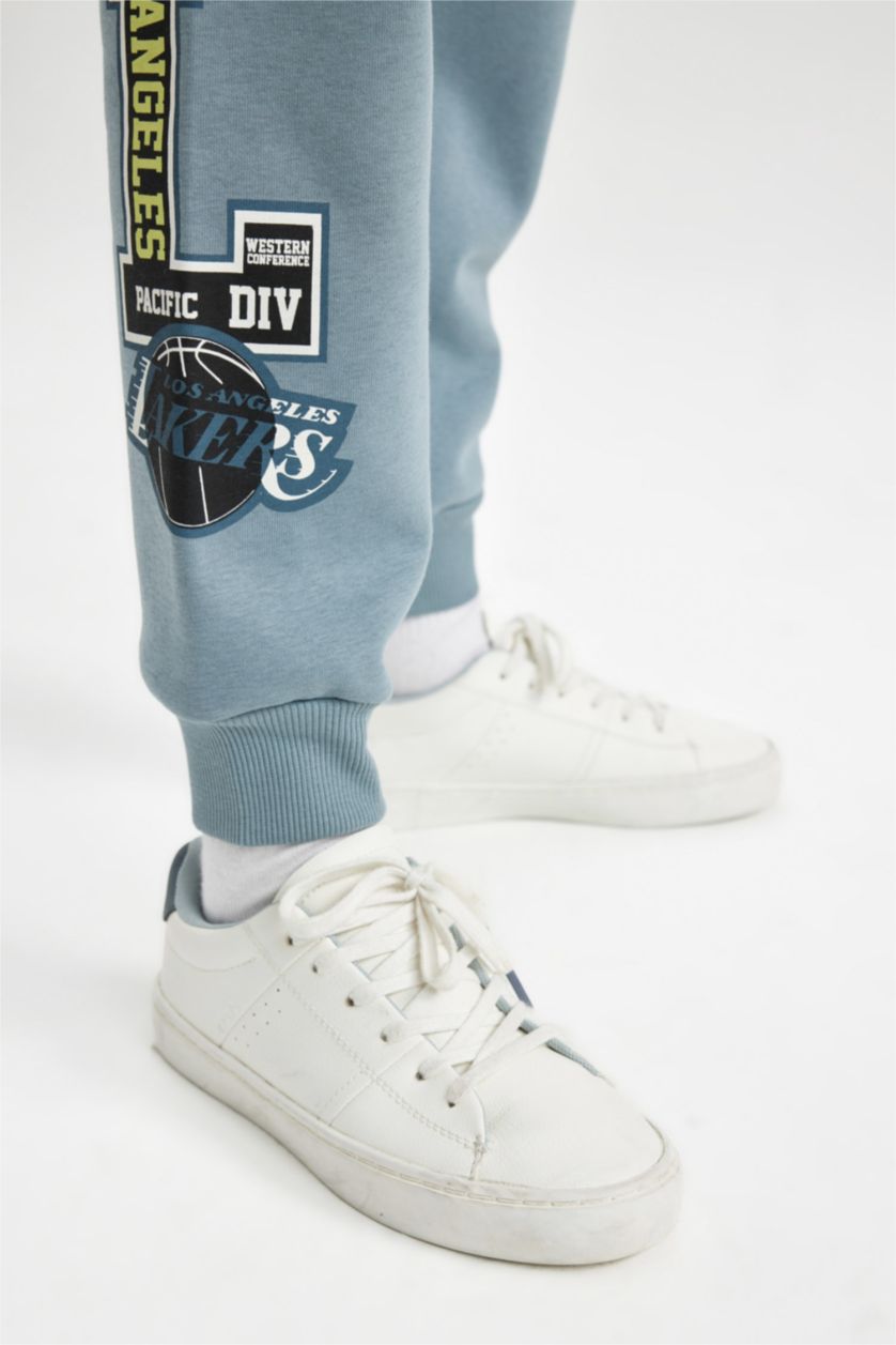 GARÇONS Bleu Jogging NBA Los Angeles Lakers à jambes larges et taille élastique pour Garçon