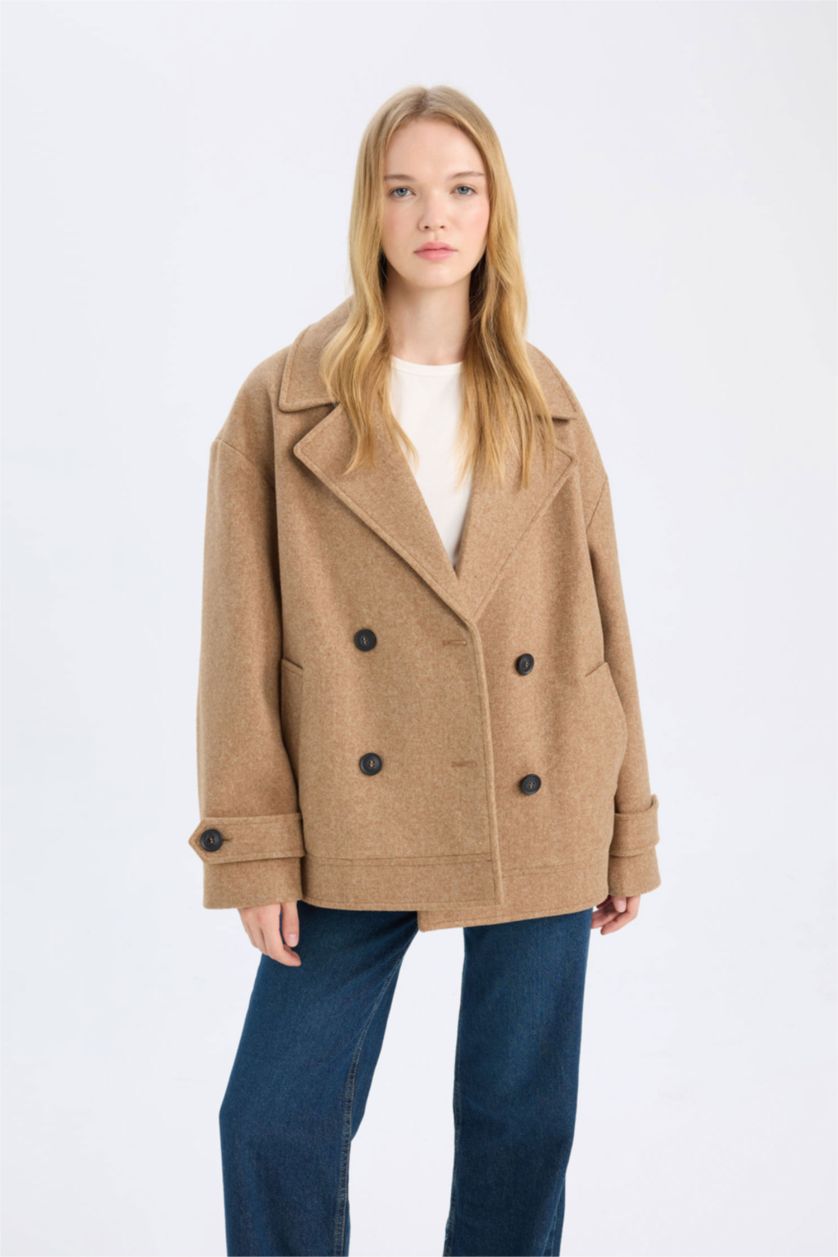 نساء جملي جاكيت جوخ قصير قصة عادية