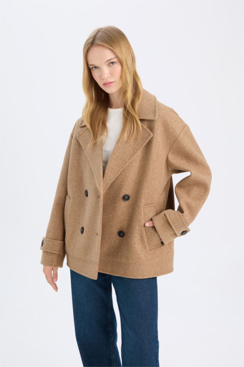 نساء جملي جاكيت جوخ قصير قصة عادية