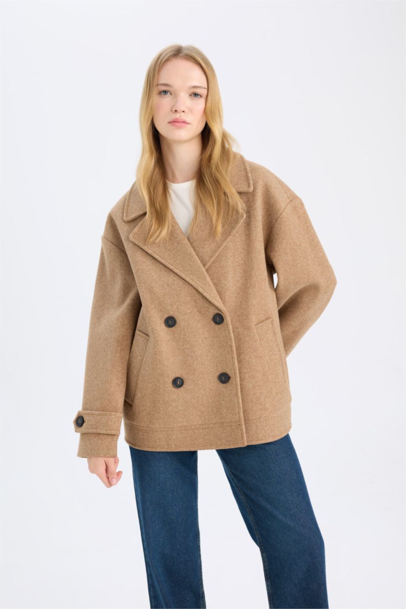 نساء جملي جاكيت جوخ قصير قصة عادية