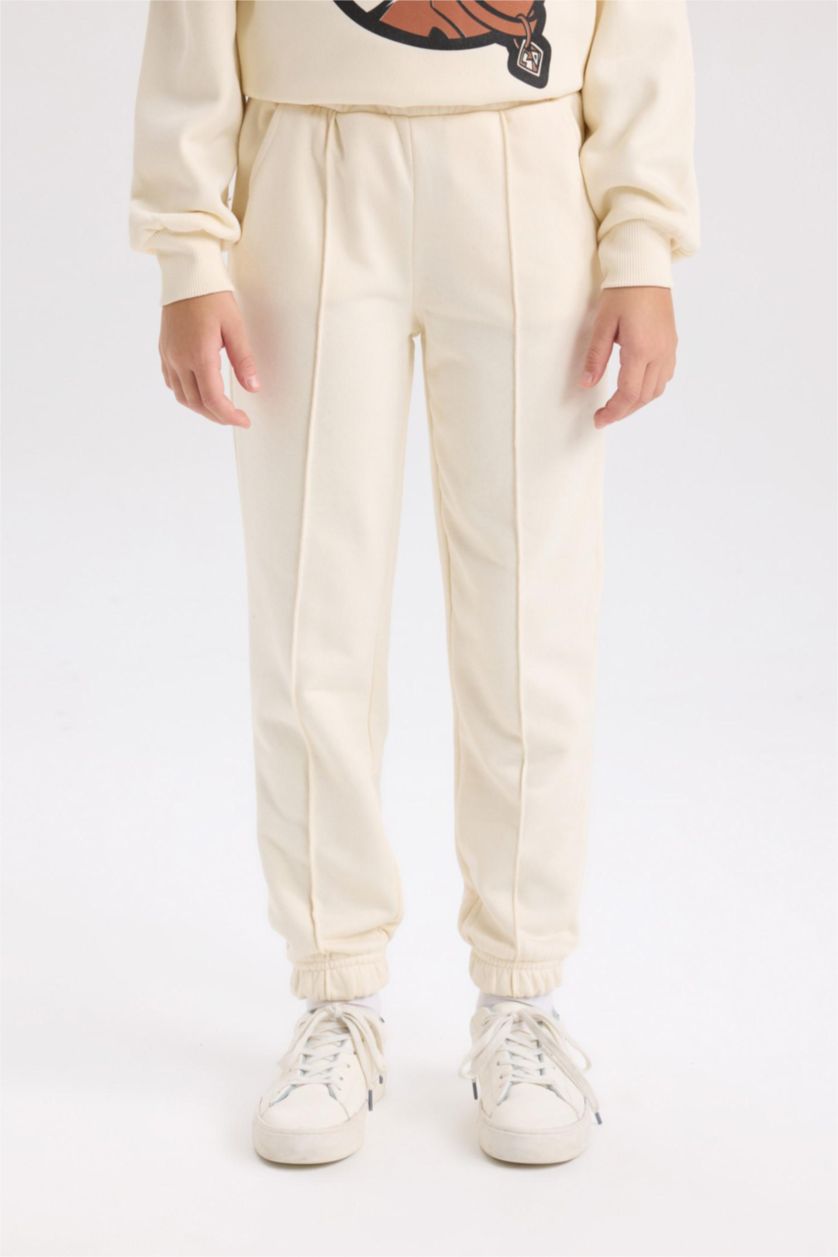 بناتي بيج فاتح بنطلون سويت بانتس بناتي جوجر بيزك ورجل مطاطي