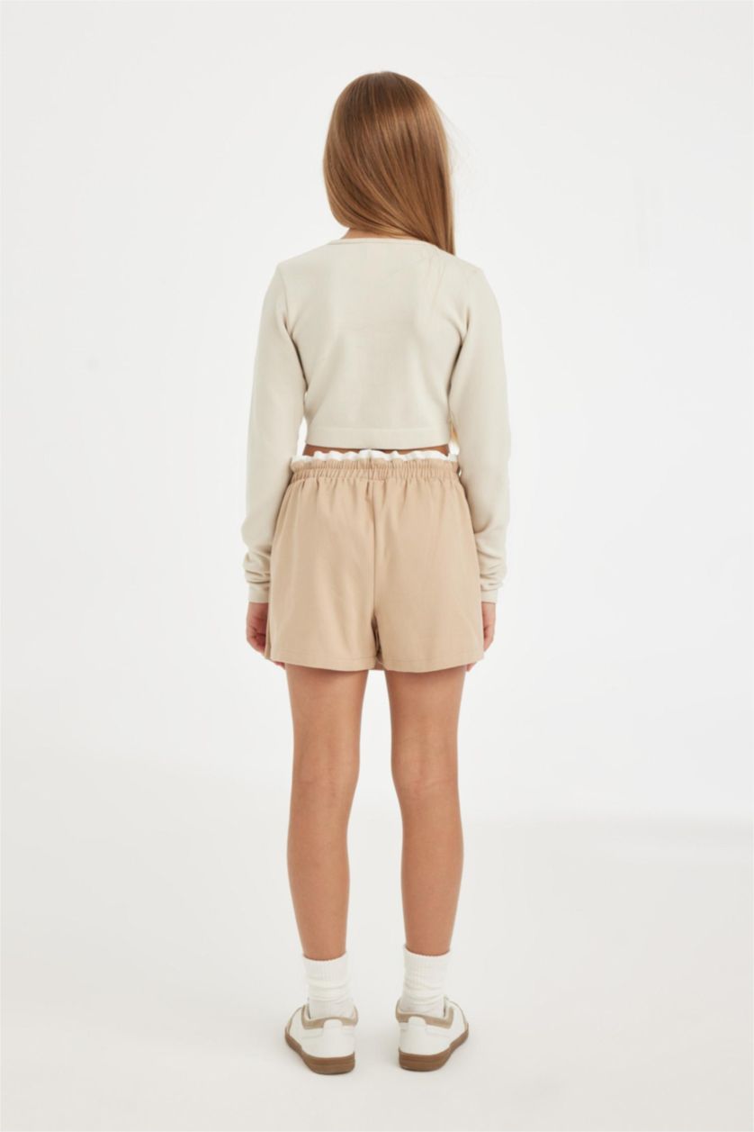 GIRLS & TEENS Sand Girl Gabardine Pleated Skort