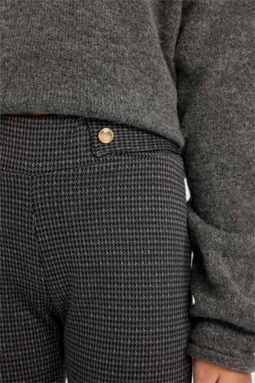 FILLES Noir Leggings à coupe standard pour fille