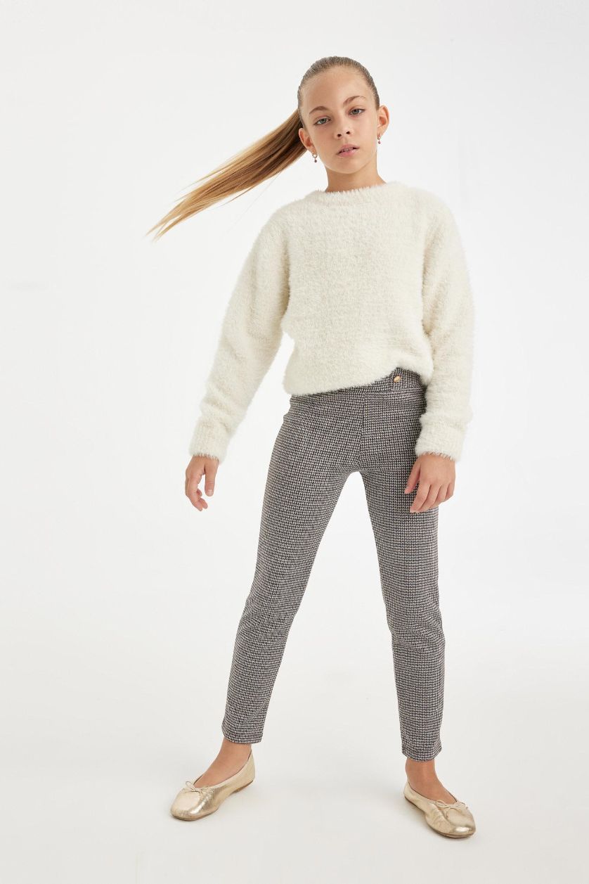 GIRLS & TEENS Brown Girl Basic Standard Length Leggings