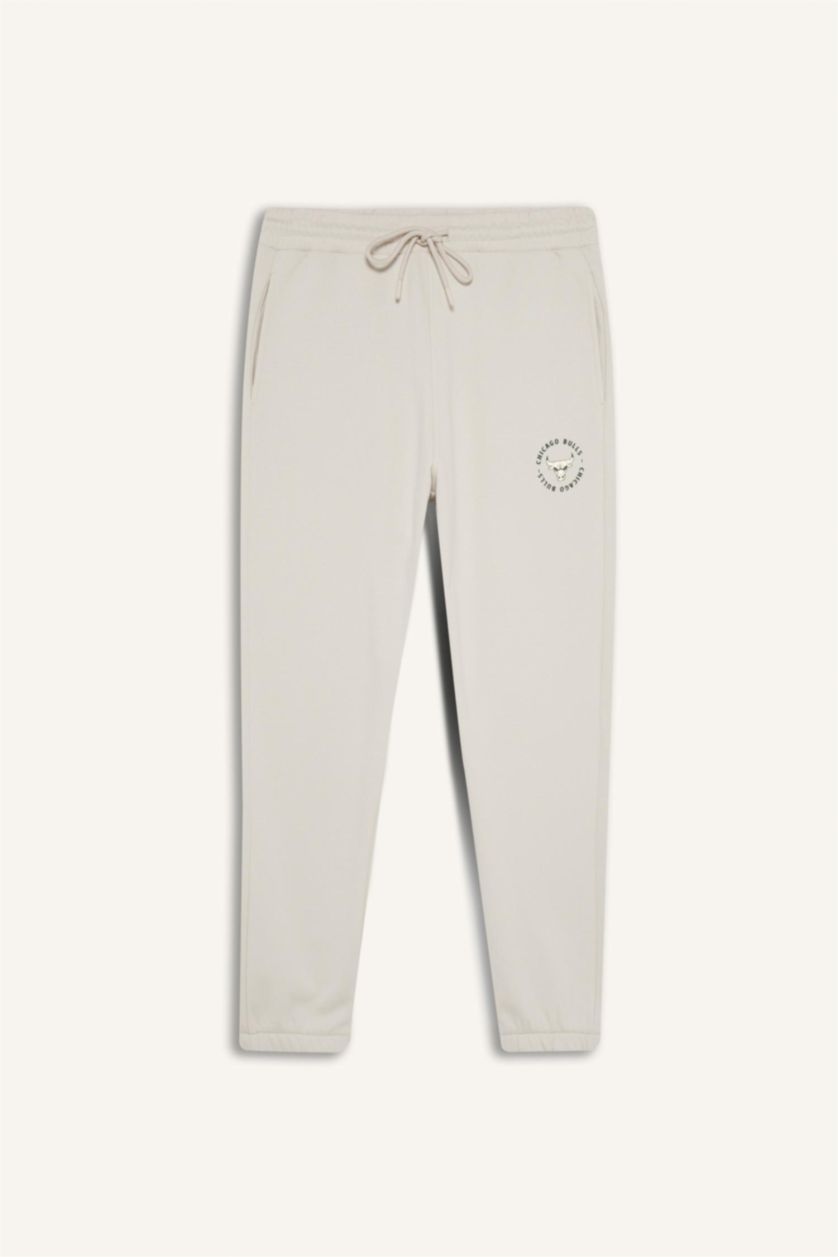 Erkek Taş NBA Chicago Bulls Standart Fit Cepli Esnek Bantlı Paça Jogger Eşofman Altı