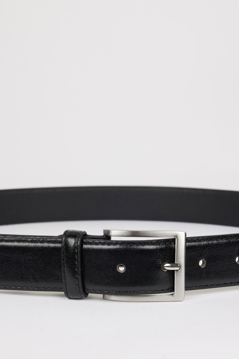 Erkek Siyah Erkek Suni Deri Günlük Kemer