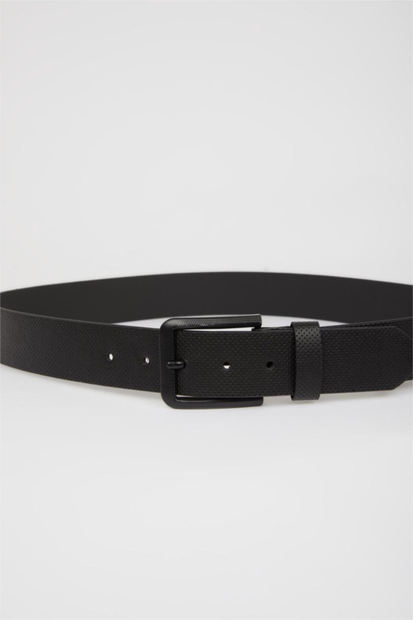 HOMME Noir Ceinture en simili cuir classique pour Homme