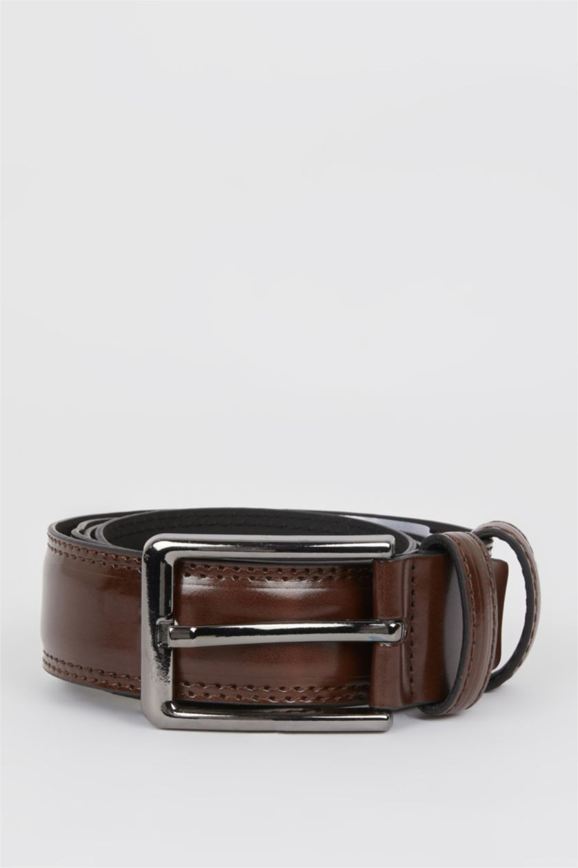 Men Brown Man Faux Leather