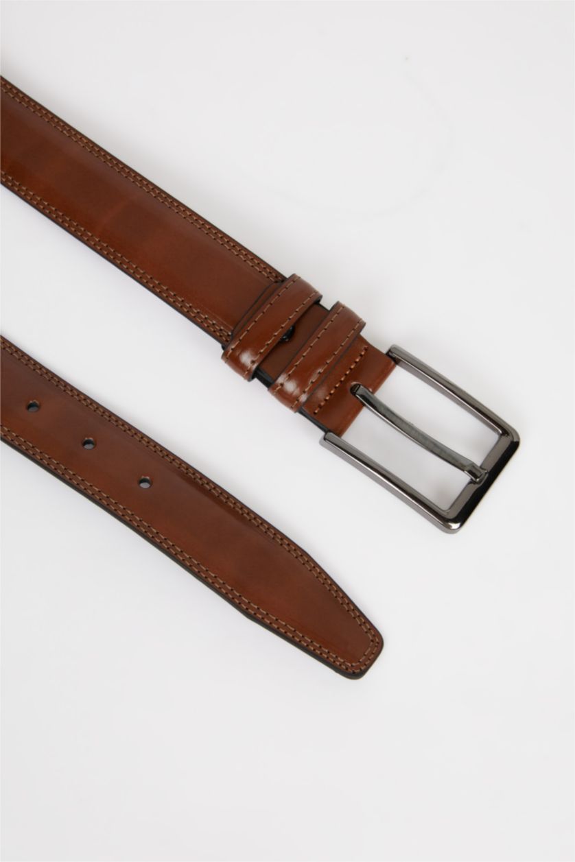 Erkek Taba Erkek Suni Deri Günlük Kemer