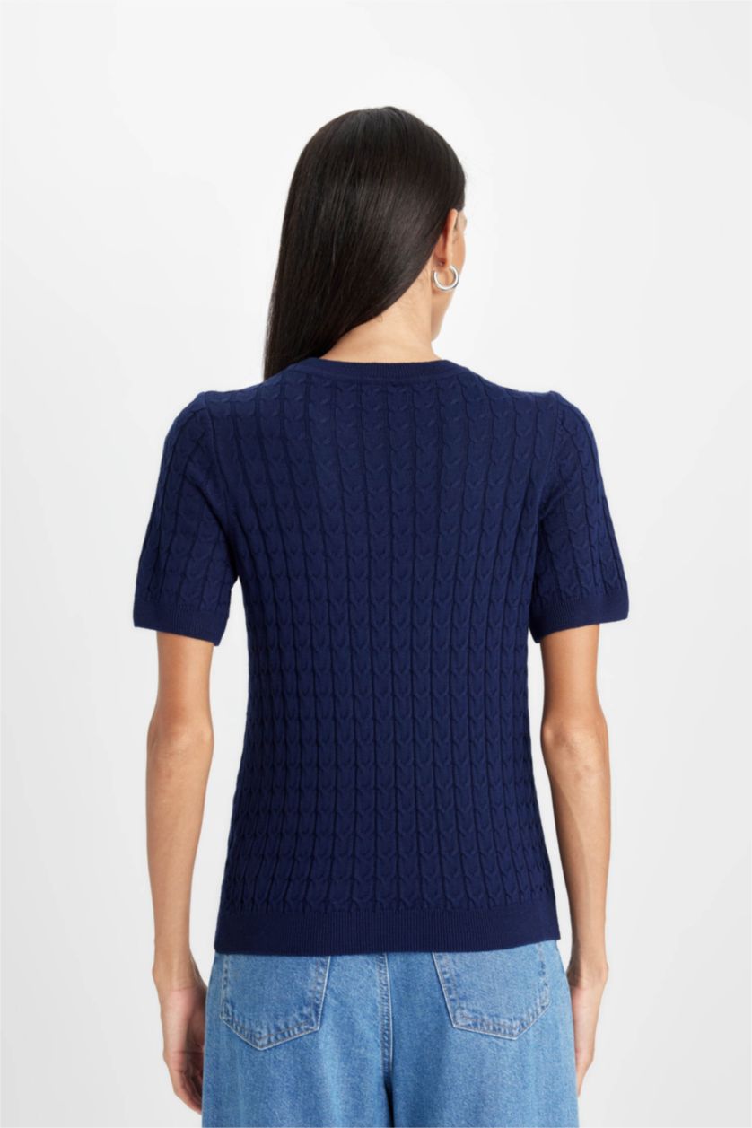 Kadın Lacivert Regular Fıt Kazak