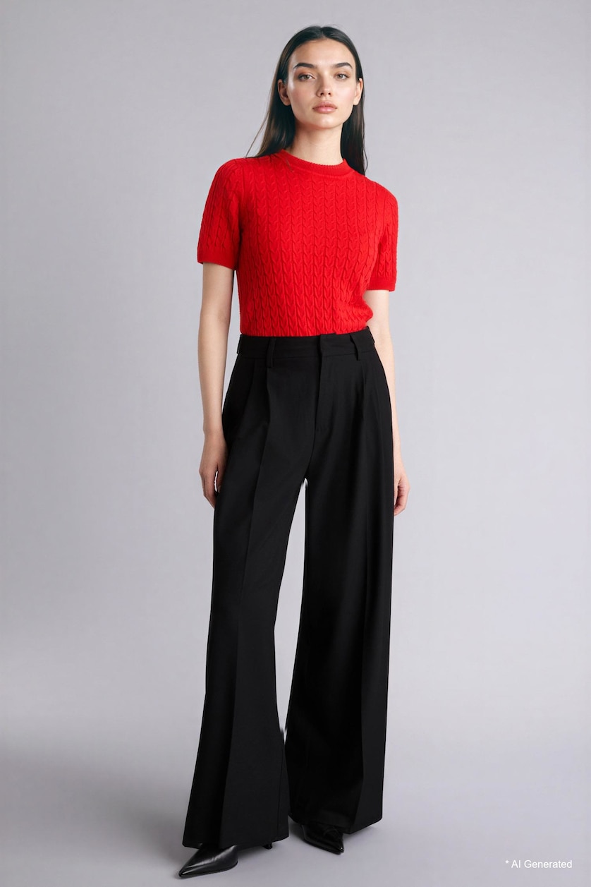Women Red Regular Fit Pullover