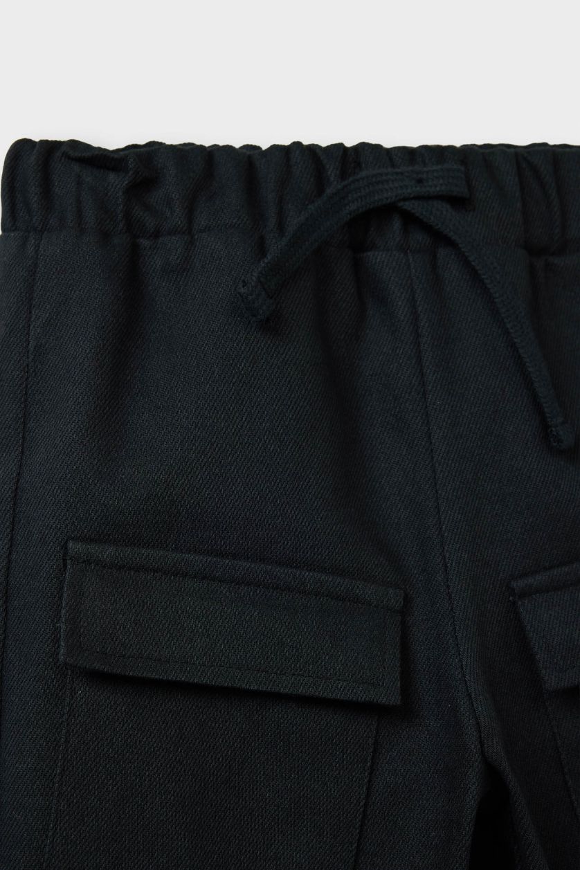 Erkek Bebek Siyah Jogger Paça Gabardin Pantolon Erkek Bebek