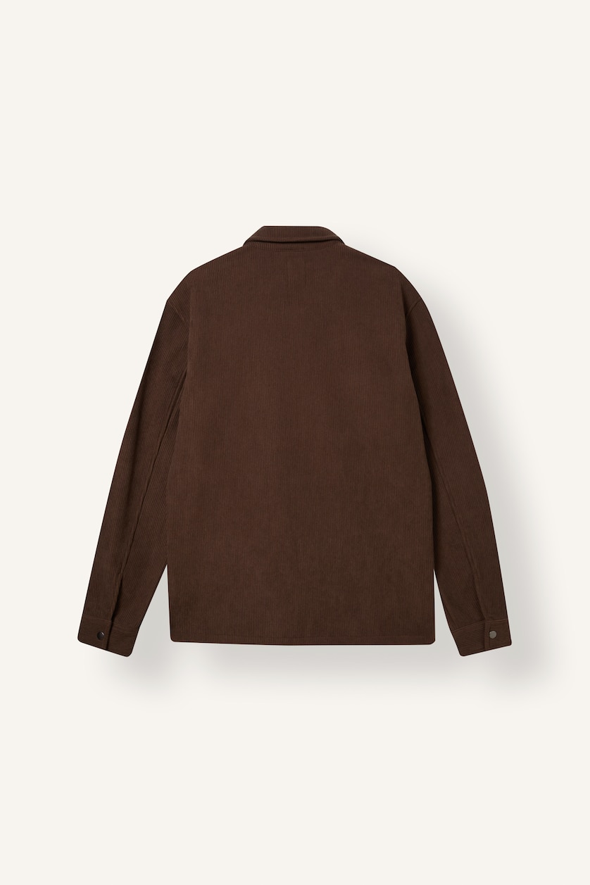 Man Brown Velvet Overshirt