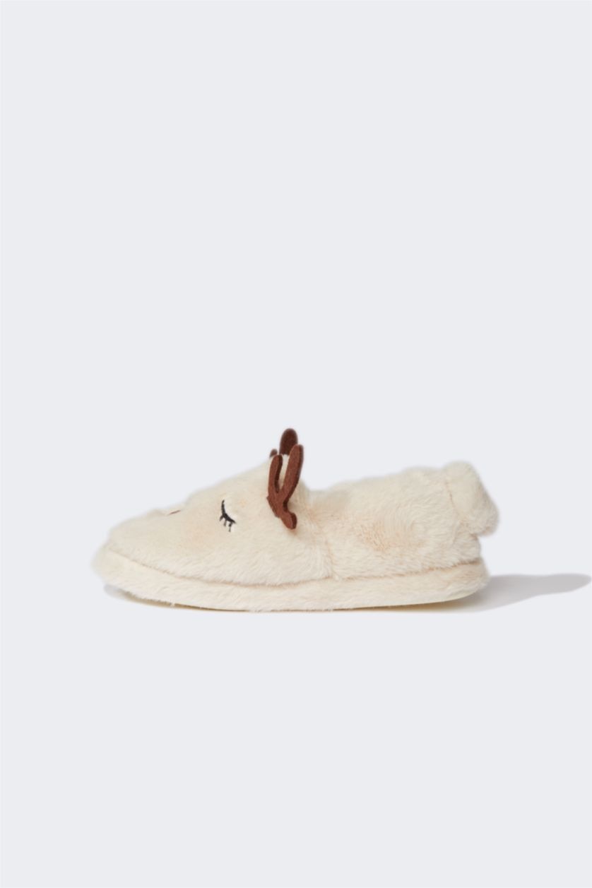 Women Beige Woman Flat Sole Boots For House