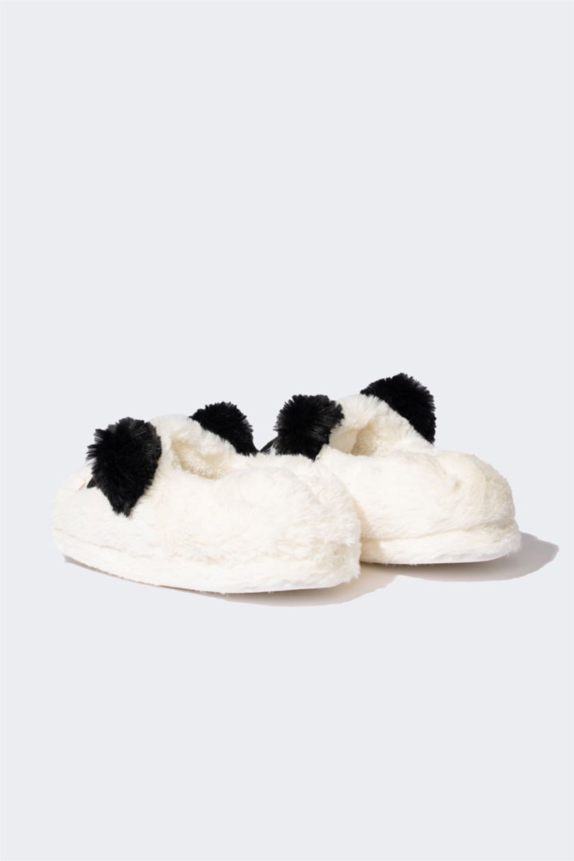 GIRLS & TEENS White Girl Panda Themed Thick Sole Home Slippers