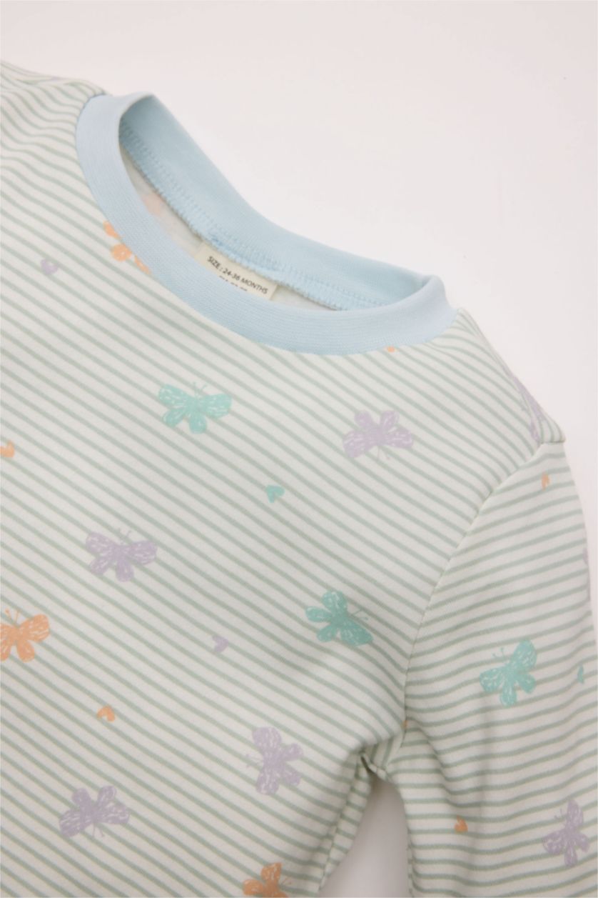 BÉBÉ FILLE Écru Ensemble de Pyjama à motif Papillon pour BéBé Fille