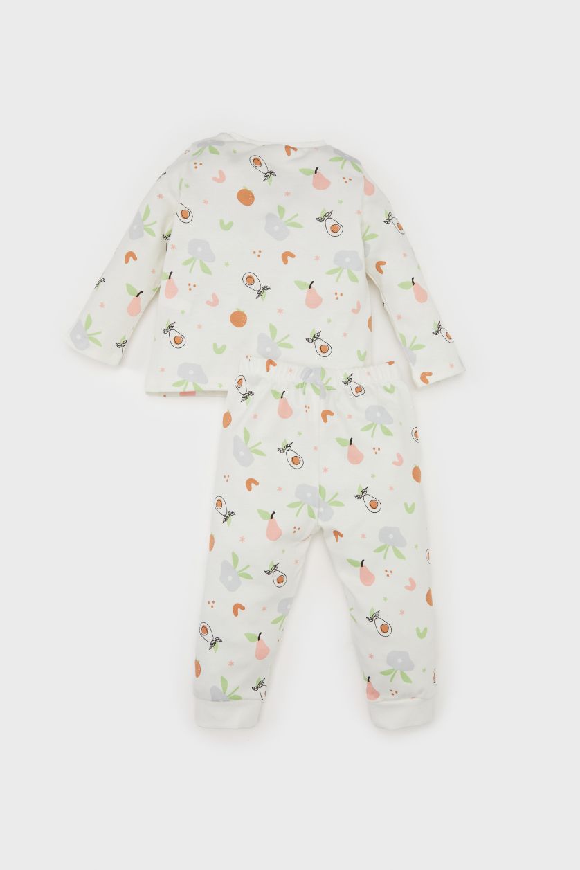 BÉBÉ FILLE Écru Ensemble de Pyjama à motif Fruit pour BéBé Fille