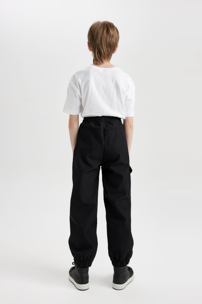 أولادي أسود بنطلون اسود جوجر اولادي قطيفة بجيب كارجو