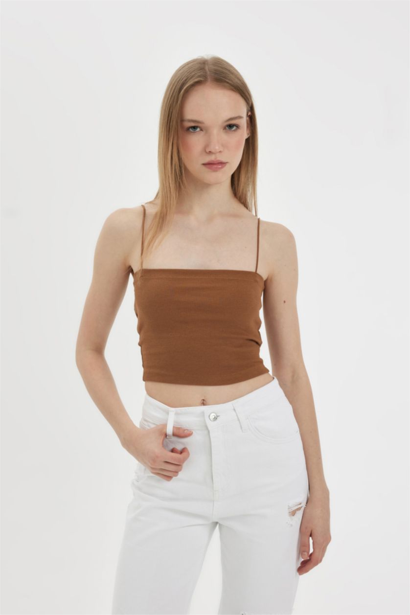 FEMME Blanc Lot de 2 Crop tops basiques
