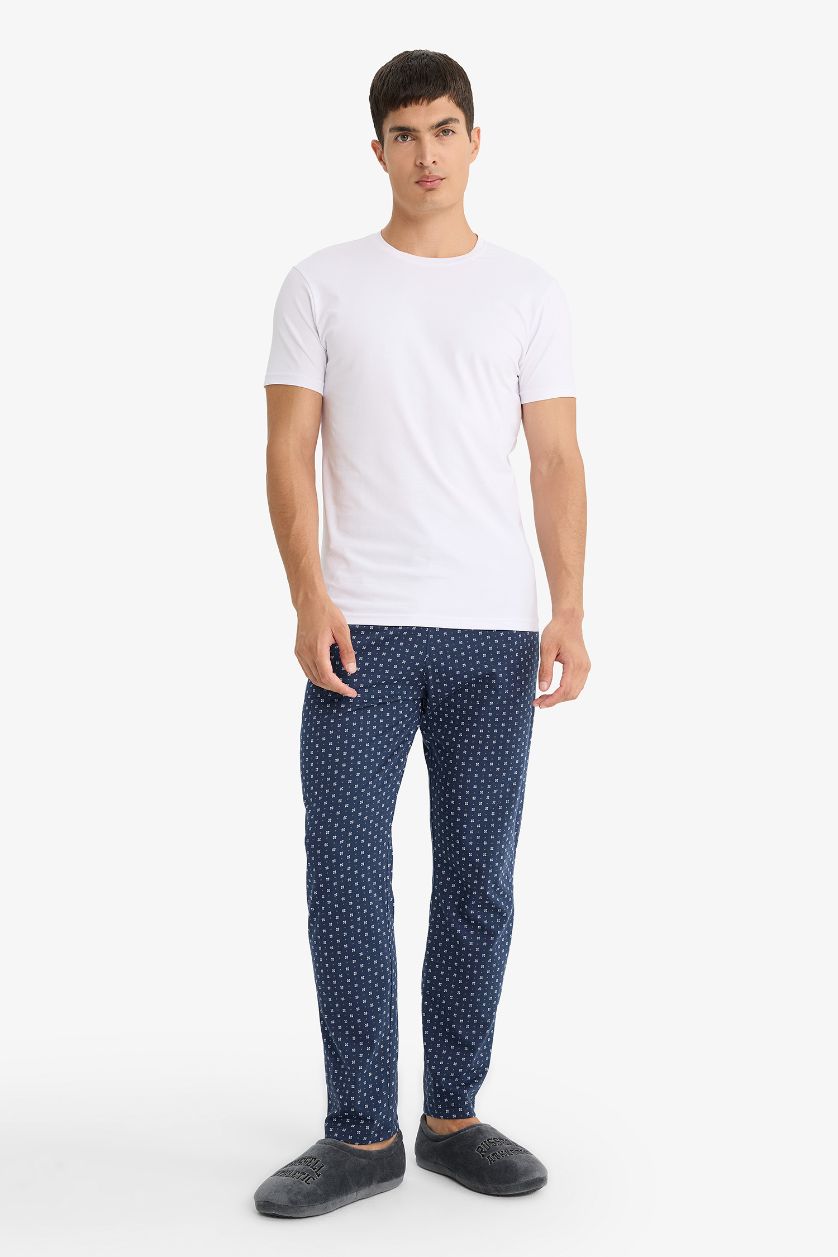 Erkek Beyaz Slım Fıt Bisiklet Yaka Üst