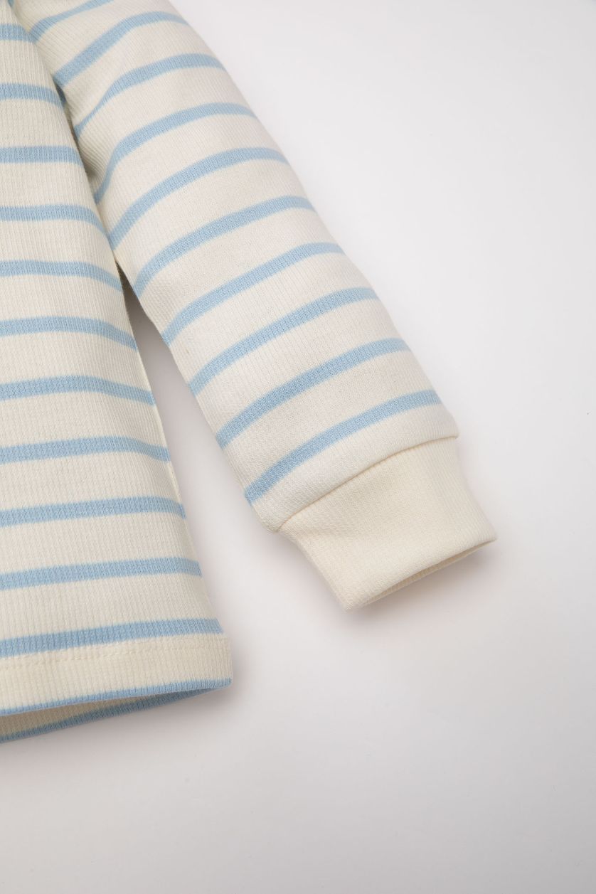 BABY BOY Blue Baby Boy Printed Corduroy 2 Piece Pajama Set