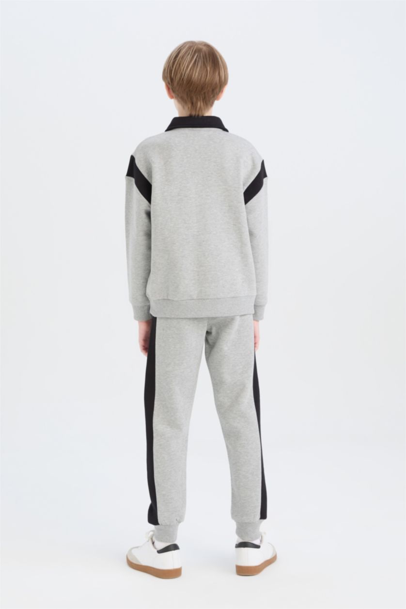 GARÇONS Gris Ensemble Sweatshirt pour garçon à col polo et  jogging