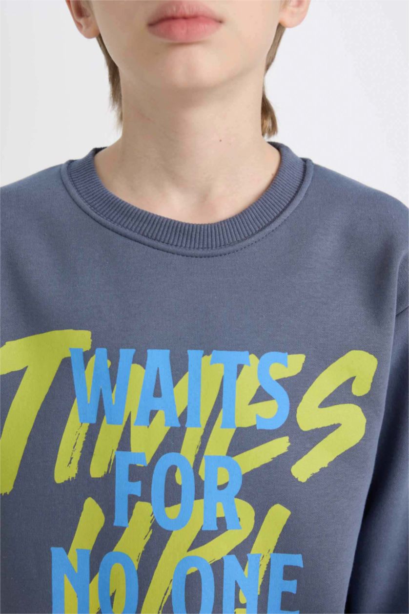 GARÇONS Gris Ensemble Sweat-shirt et Sweatpants imprimés pour Garçon