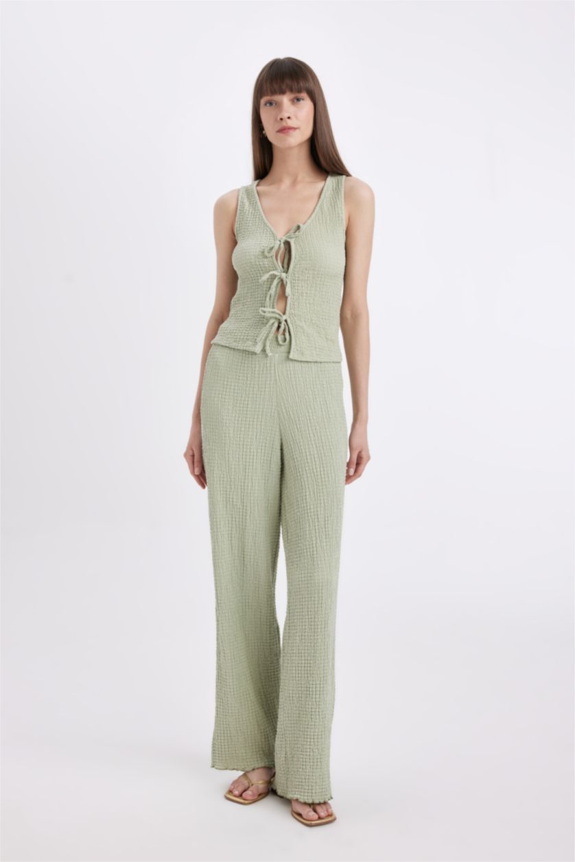 Женщины Мятный Брюки Wide Leg