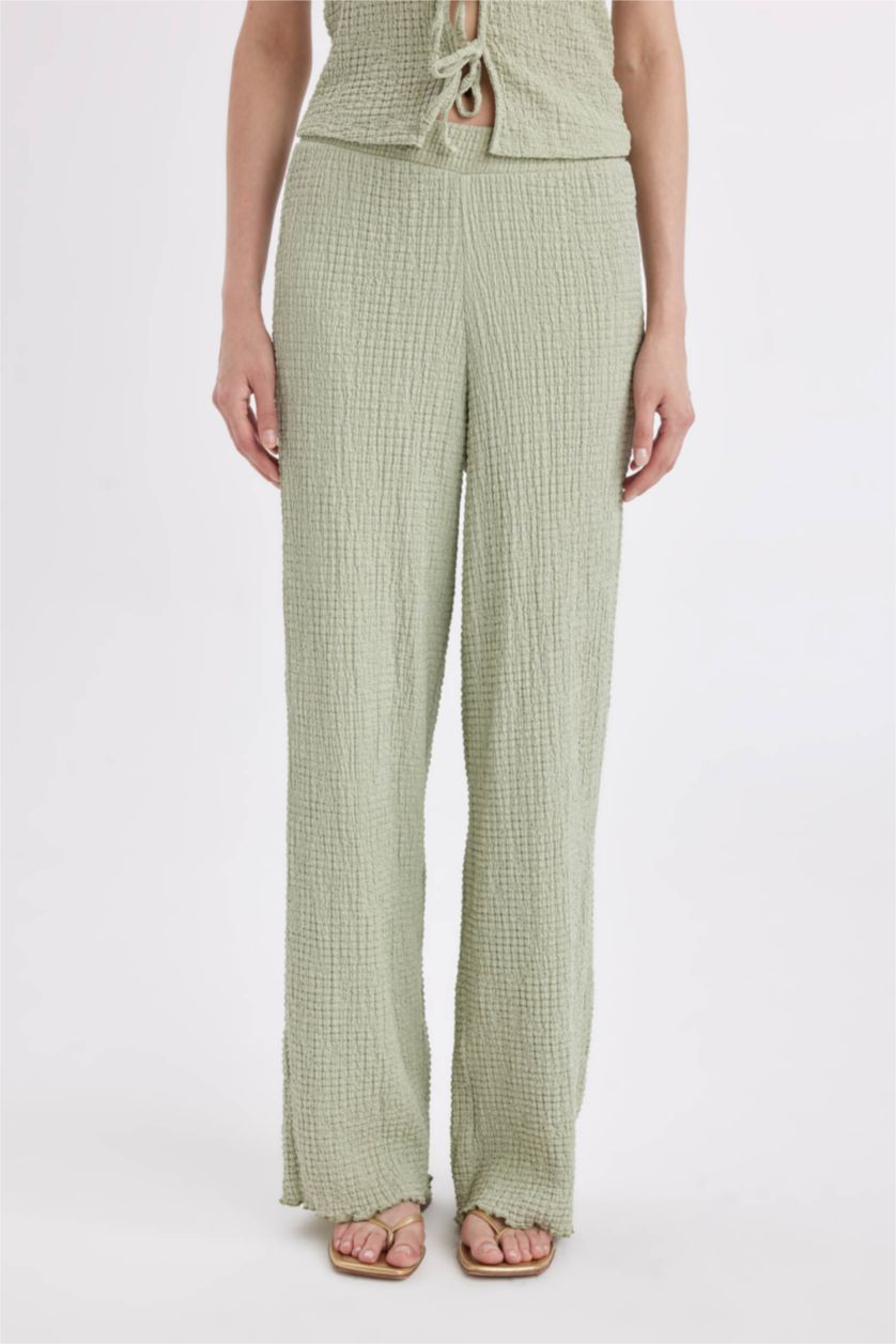 Женщины Мятный Брюки Wide Leg