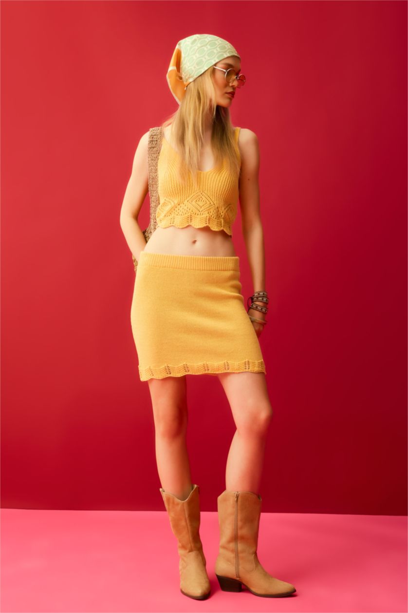 FEMME Jaune Clair Tricot