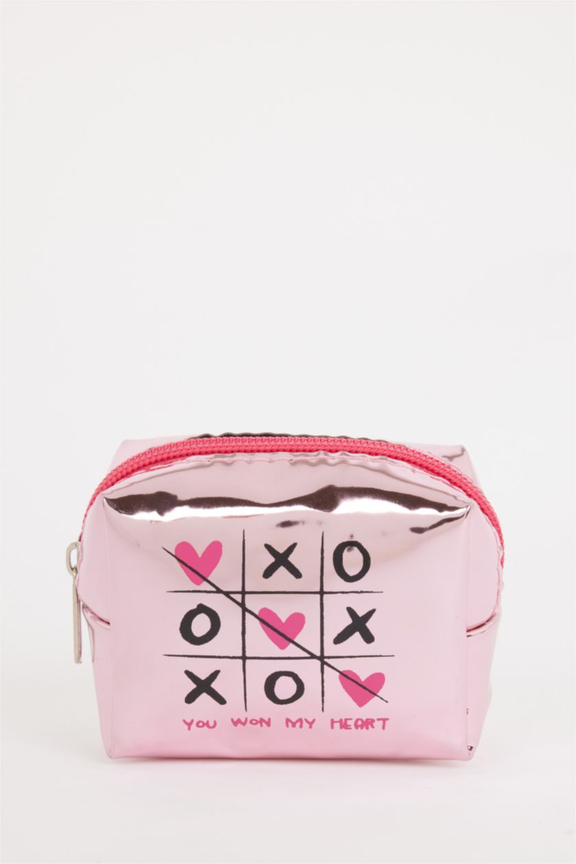 Woman Rose Woman Patterned Zippered Coin Purse