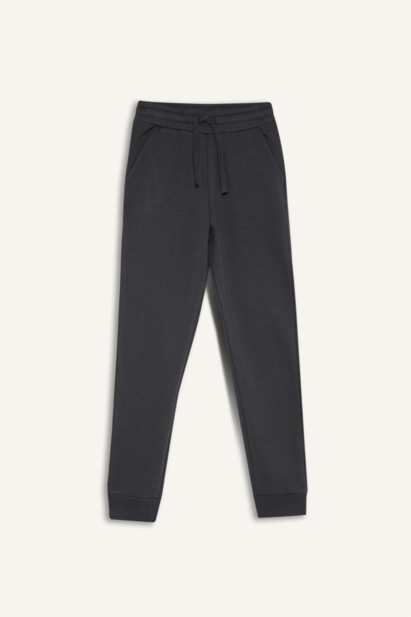 Erkek Çocuk - Genç Erkek Haki Erkek Çocuk 2'li Takım Kapüşonlu Baskılı Sweatshirt Beli Paçası Lastikli Eşofman Altı