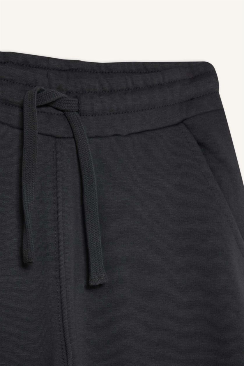 Erkek Çocuk - Genç Erkek Haki Erkek Çocuk 2'li Takım Kapüşonlu Baskılı Sweatshirt Beli Paçası Lastikli Eşofman Altı